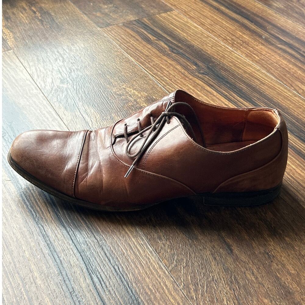 Wolf & Shepherd Dress Shoes 10.5 Brown Leather Oxford Classic Lace Up